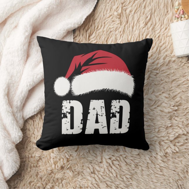 Coussin Papa Père Noël Famille de Noël Correspondant Pyjam (Couverture)