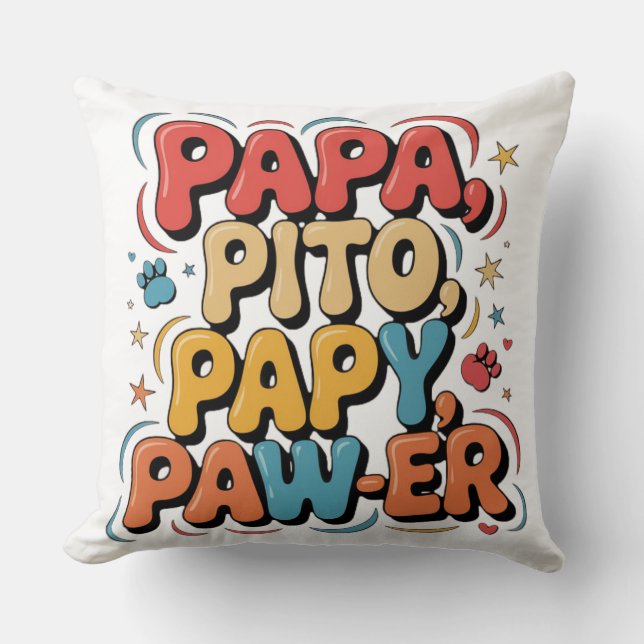 Coussin Papa Pito Pappy Pawer (Recto)