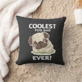 Coussin Papa Pug le plus cool Ever (Couverture)