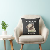 Coussin Papa Pug le plus cool Ever (Chaise)