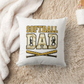 Coussin Papa Softball Gravure Vintage Batteur Graphique_1 (Couverture)