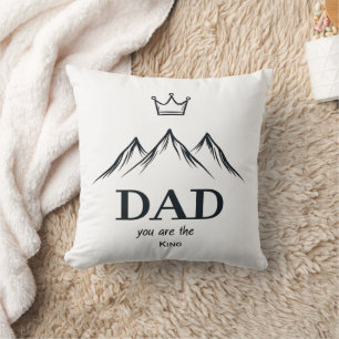 Coussin "Papa, tu es le roi" Jetez l'oreiller