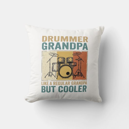 Coussin Papi Batteur Comme un Papi Normal Mais Plus Cool  (Recto)