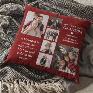 Coussin Papi Moderne Personnalisé 6 Photos