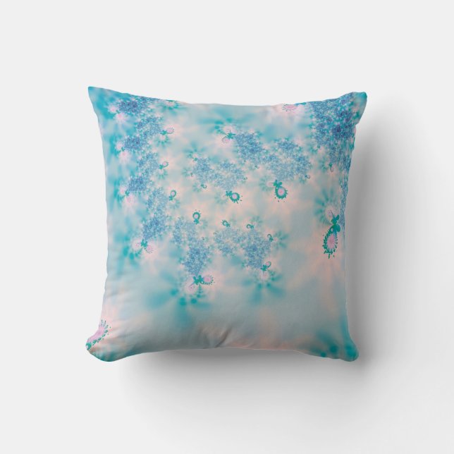 Coussin Papier Art Papillon Méditation Bleue Calme (Recto)
