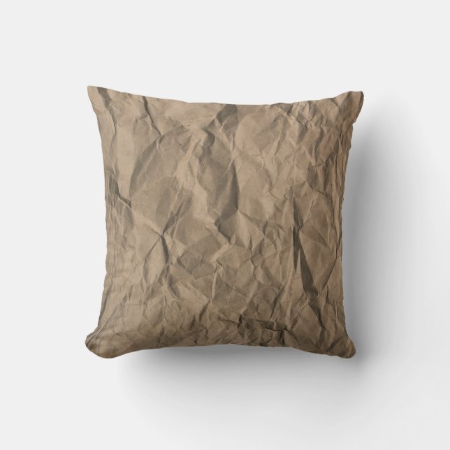 Coussin Papier brut : texture recyclé (Recto)