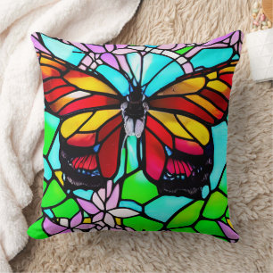 Coussin Papier de verre papillon d'art