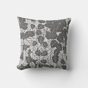 Coussin Papier japonais, gris clair et foncé / gris