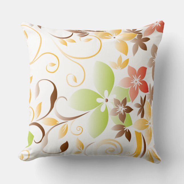 Coussin Papier peint fleurs 5 (Recto)