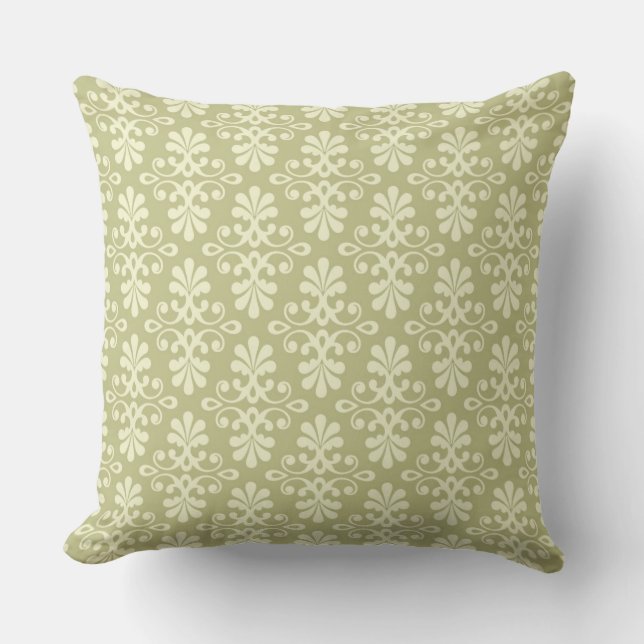 Coussin Papier peint floral de damassé (Recto)