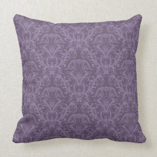 Coussin Papier peint floral pourpre 2