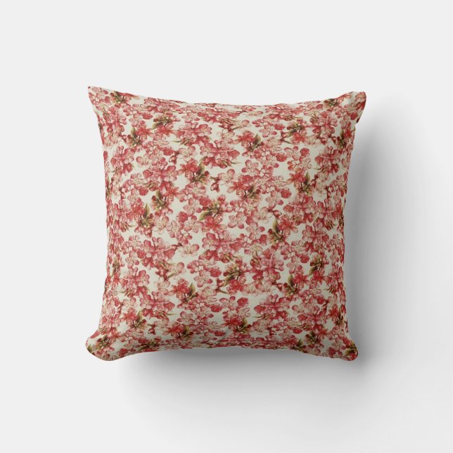 Coussin Papier peint floral Vintage (Recto)