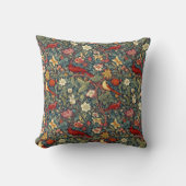 Coussin Papier Peint Oiseaux en Fleurs (Recto)