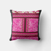 Coussin papier peint rose et blanc avec croix dessus (Verso)