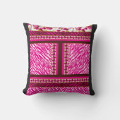 Coussin papier peint rose et blanc avec croix dessus (Recto)