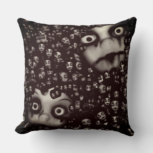 Coussin papier peint terror twin dollies (Recto)