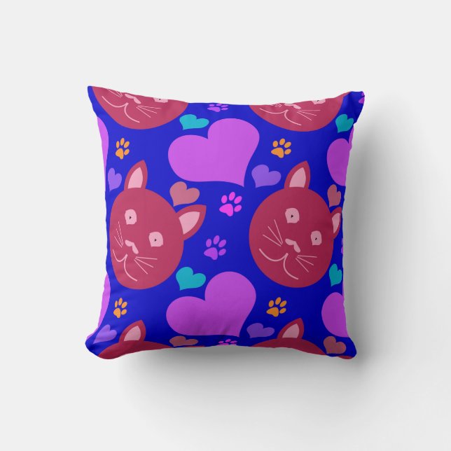 Coussin Papier peint transparent de style dessin avec visa (Recto)