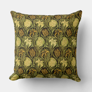 Coussin Papier peint Tulipe et Lys vert de William Morris