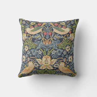Coussin papier peint william-morris-fraise-voleur