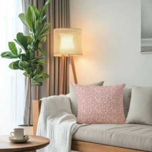 Coussin Papier rose + blanc   Poster de animal minimal