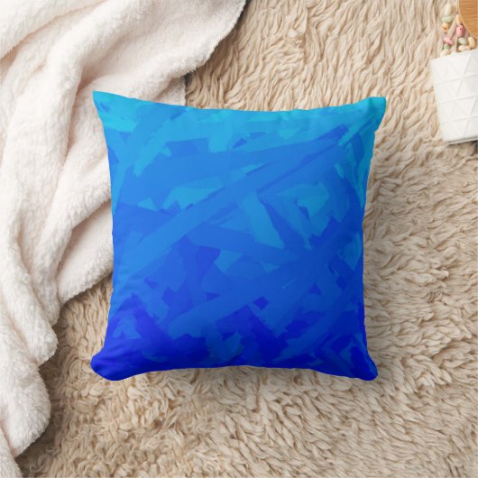 Coussin Papier Tissu Abstrait Gradient Bleu (Couverture)