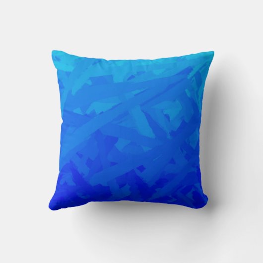 Coussin Papier Tissu Abstrait Gradient Bleu (Verso)