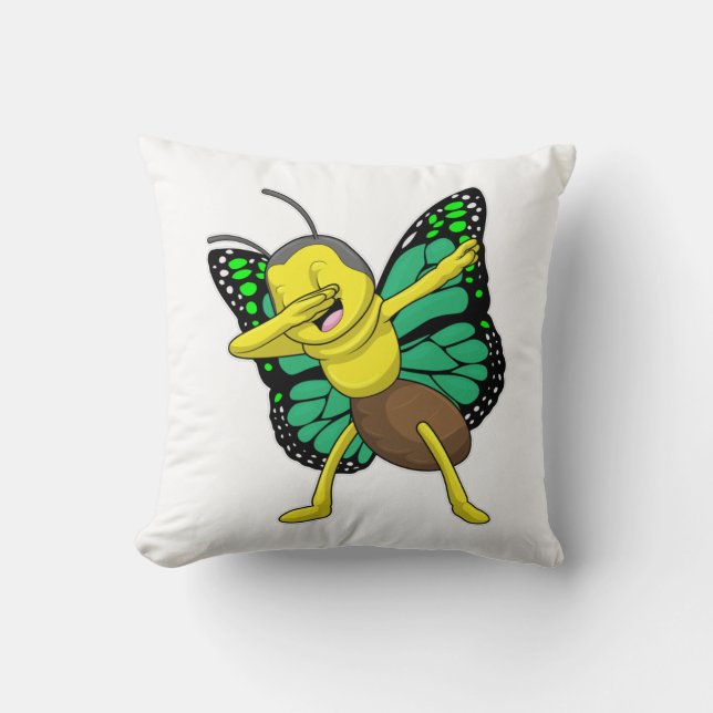 Coussin Papillon à la danse hip hop Dab (Recto)
