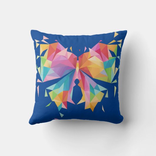 Coussin Papillon Abstrait (Verso)