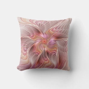 Coussin Papillon Abstrait coloré Imaginaire Fractal Art