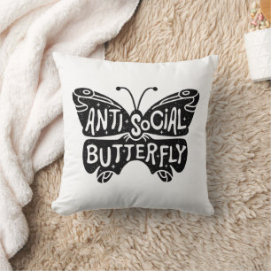 Coussin Papillon anti-social
