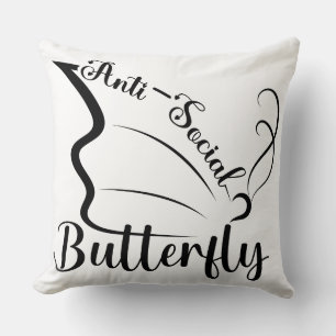 Coussin Papillon anti-social