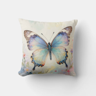 Coussin Papillon Aquarelle