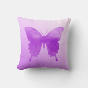 Coussin Papillon aquarelle - Lavande et Violet