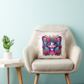 Coussin Papillon arc-en-ciel magique (Chaise)