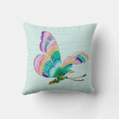 Coussin Papillon aux aquarelles colorées (Verso)