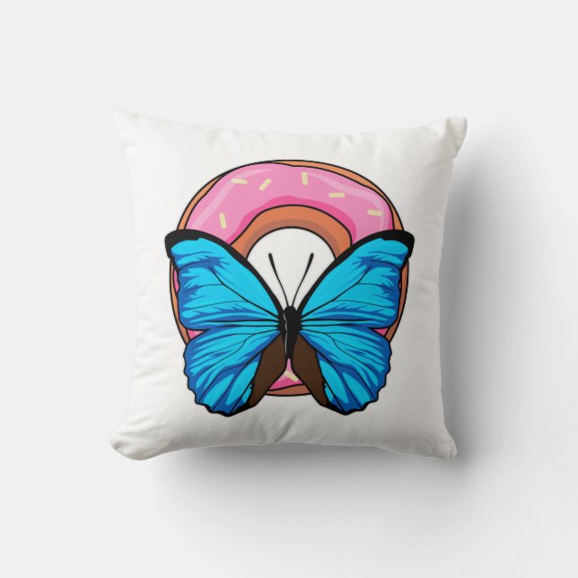 Coussin Papillon avec Donut (Recto)
