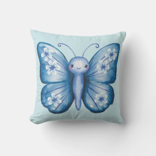 Coussin Papillon bleu
