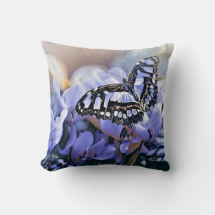 Coussin Papillon bleu