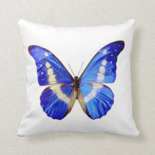 Coussin Papillon bleu - carreau