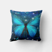 Coussin Papillon bleu élégant (Verso)