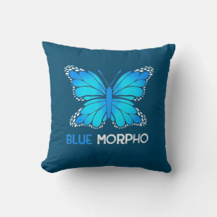 Coussin Papillon bleu Morpho