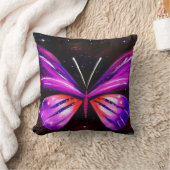 Coussin Papillon céleste fond noir  (Couverture)
