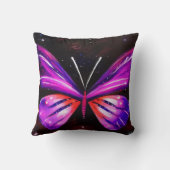 Coussin Papillon céleste fond noir  (Verso)