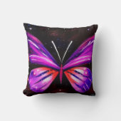 Coussin Papillon céleste fond noir  (Recto)