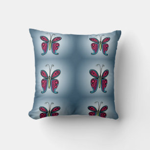 Coussin Papillon coloré