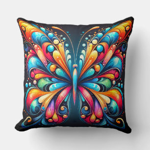 Coussin Papillon coloré Art Une Nature Vibrante