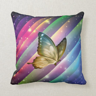 Coussin Papillon coloré d'été