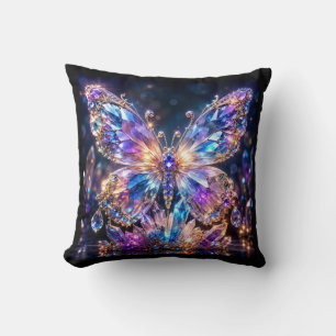 Coussin Papillon Cristal Arc-en-Ciel Étincelle Colorée