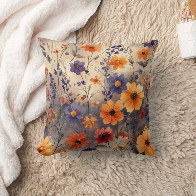 Coussin Papillon de Fleur Sauvage Vintage (11) (Couverture)