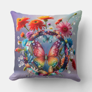 Coussin Papillon de fleurs